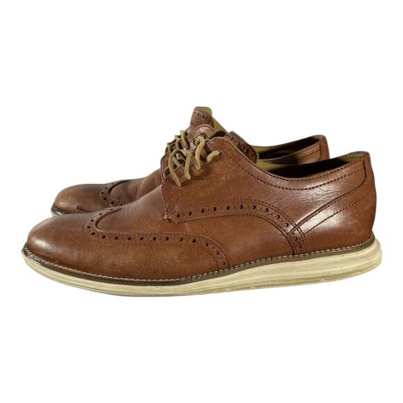 Cole Haan Men’s Original Grand Brown Leather Wing Tip Oxfords Shoes Size 10 M main image 4